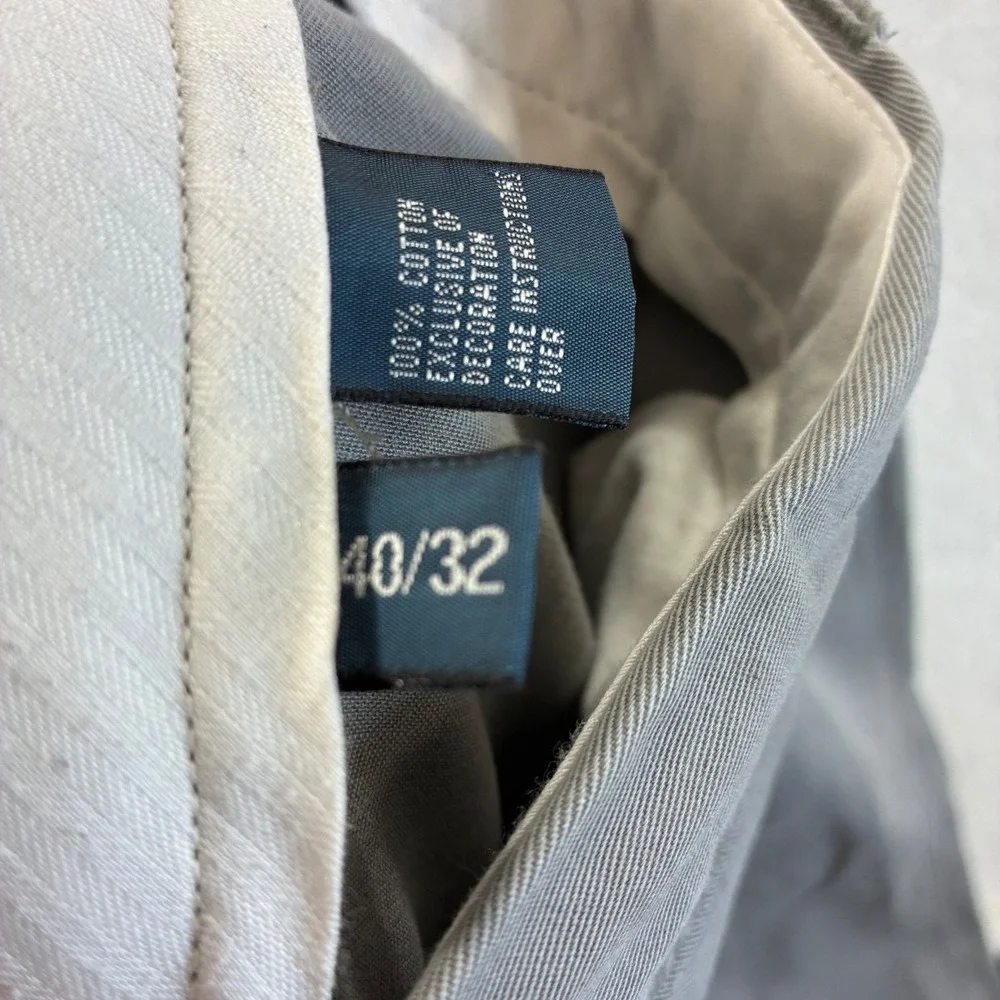 Polo Ralph Lauren‎ Preston Chino Pants Mens 40x32 Beige Cotton Flat Front Preppy